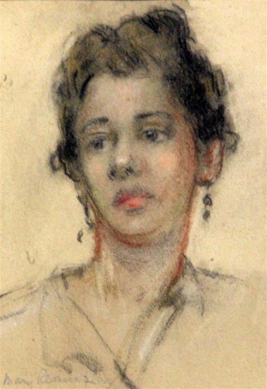 Mary Remington (1910-2003) The girl with earrings, 7 x 5.5in.